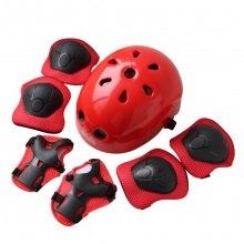 男女轮滑护膝护肘护腕6件套儿童学生滑冰旱冰溜冰鞋滑板护具套装