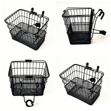 自行车车筐可拆卸山地车篮子挂网篮铁丝