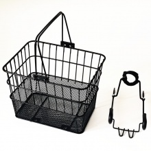 自行车车筐可拆卸山地车篮子挂网篮铁丝
