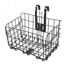 厂家批发自行车带盖前车筐可折叠蒌加粗铁丝折叠车篮盖骑行用品