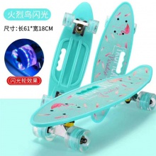 四轮滑板儿童青少年宝宝通用滑板车印花手提鱼板厂家