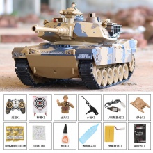 遥控坦克车合金对战坦克可发射子弹喷雾装甲车男孩玩具军事模型