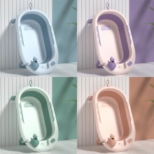 家用大号可折叠感温婴儿洗澡盆宝宝浴室浴桶泡澡桶可坐躺儿童浴盆