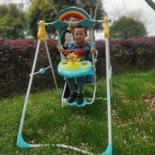 婴儿摇椅婴儿蹦蹦椅安全多功能婴儿秋千玩具椅男女通用ABS儿童塑料秋千塑料篮子袋
