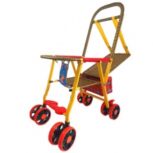 夏季仿竹藤婴儿推车可坐可躺轻便折叠藤编车宝宝小孩四轮推车