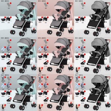婴儿推车轻便折叠可坐可躺儿童宝宝小孩四轮推车一键收车