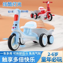 儿童三轮车带斗宝宝玩具车带音乐灯光男女孩童车自行车
