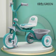 儿童三轮车宝宝脚踏车防侧翻脚蹬自行车带斗男女孩可滑行玩具车