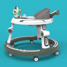 厂家供货婴儿学步车防侧翻音乐可坐宝宝起步车外贸多功能助步车