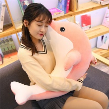 羽绒棉海洋生物毛绒玩具海豚抱枕女生睡觉抱布娃娃圣诞节礼物