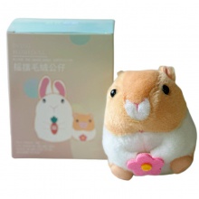 抖音同款拉绳小兔子摇尾巴的可爱仓鼠仿真毛绒玩具小公仔拉线玩具