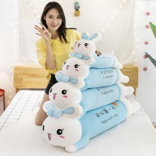 创意背带趴趴兔毛绒玩具小兔子公仔睡觉抱枕女友情人节礼物