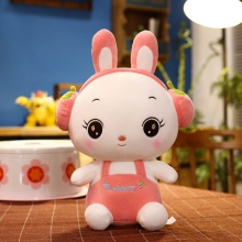 厂家新款可爱水果耳机兔子公仔萌萌兔毛绒玩具儿童礼物推荐公仔