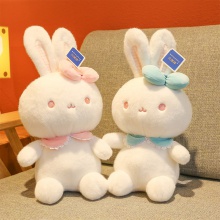 可爱貂绒兔公仔毛绒玩具女生床上陪睡公仔萌系居家摆饰
