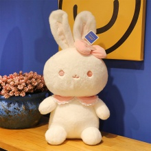 可爱貂绒兔公仔毛绒玩具女生床上陪睡公仔萌系居家摆饰