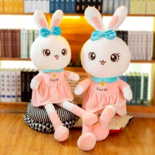 厂家直供可爱小兔子公仔毛绒玩具玩偶女孩床上睡觉抱枕儿童布娃娃