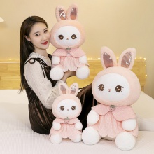 新款可爱兔公仔毛绒玩具创意披风小兔子玩偶布娃娃女生日礼物抱枕