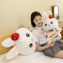 抖音新款草莓慕斯兔子公仔毛绒玩具创意可爱兔玩偶娃娃女生日礼物