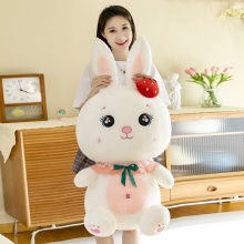 抖音新款草莓慕斯兔子公仔毛绒玩具创意可爱兔玩偶娃娃女生日礼物