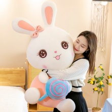 新款兔子公仔毛绒玩具可爱软萌糖果兔布娃娃儿童睡觉抱枕礼物