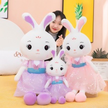 软萌仙女兔可爱少女心穿衣小兔子毛绒玩具布娃娃儿童睡觉抱枕公仔