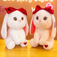 新款情侣兔子毛绒玩具长耳小白兔公仔抱枕娃娃机公仔