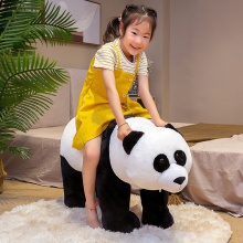 可爱卡通动物熊猫北极熊犀牛独角兽公仔坐骑沙发宝宝节日礼物玩具