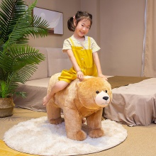 可爱卡通动物熊猫北极熊犀牛独角兽公仔坐骑沙发宝宝节日礼物玩具