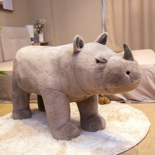 可爱卡通动物熊猫北极熊犀牛独角兽公仔坐骑沙发宝宝节日礼物玩具