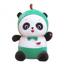 可爱水果熊猫公仔女生床上陪睡公仔萌系摆饰 毛绒玩具