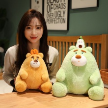 可爱水果熊公仔毛绒玩具草莓熊猫玩偶牛油果娃娃儿童睡觉抱枕礼物