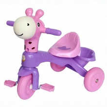 儿童卡通三轮自行车脚踏车多功能带音乐童车玩具可坐