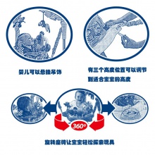 新款婴儿秋千椅 音乐儿童健身椅跳跳椅 多功能宝宝灯光音乐跳椅