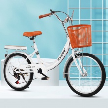 淑女通勤公路自行车20寸22寸24寸成人轻便单车单速变速男女脚踏车