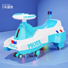 儿童扭扭车1一3岁男女宝宝溜溜车防侧翻新款滑行车仿警车款扭扭车