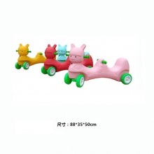 幼儿园多人协力车比赛车儿童室内双人助力车户外可转弯三人滑行车