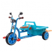 儿童三轮带后车斗车童车玩具双胞胎玩具宝宝脚踏车2-8岁双人带斗