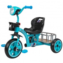 儿童脚踏三轮车多功能带铁储物筐宝宝玩具车无印简约轻便