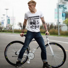 公路车自行车倒刹实心胎轻便单车公路活飞跑车网红男女学生大人