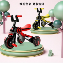 儿童三轮脚踏车音乐男宝宝滑行平衡车1-3-5岁儿童滑步脚踏自行车