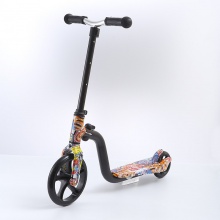 两轮儿童滑板车3-6-9岁小孩玩具滑行车涂鸦大轮可折叠踏板车