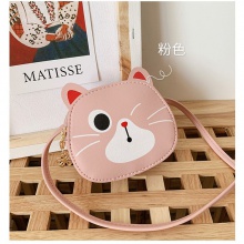 儿童包包2023新款可爱单肩包小女孩零钱包INS简约猫咪斜挎包