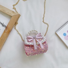 女孩儿童包新款蝴蝶结小包包可爱单肩斜挎零钱包