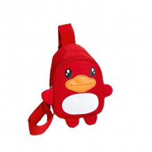 包包女儿童2023新款企鹅卡通纯色男孩斜挎包女孩可爱胸包