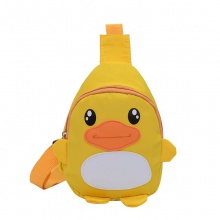 包包女儿童2023新款企鹅卡通纯色男孩斜挎包女孩可爱胸包