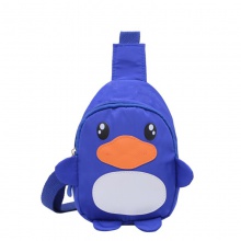 包包女儿童2023新款企鹅卡通纯色男孩斜挎包女孩可爱胸包