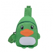 包包女儿童2023新款企鹅卡通纯色男孩斜挎包女孩可爱胸包