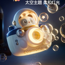 新品太空宇航员泡泡机自动灯光少女泡泡相机儿童六一玩具地摊