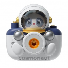 新品太空宇航员泡泡机自动灯光少女泡泡相机儿童六一玩具地摊