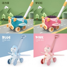 公园推小马小鸭泡泡车儿童户外手推泡泡机电动灯光音乐吹泡泡玩具